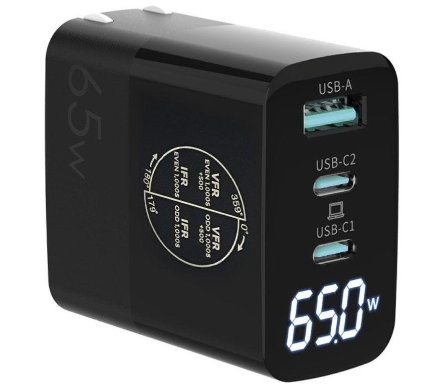 Flight Gear Three Port Smart Charger (65W)