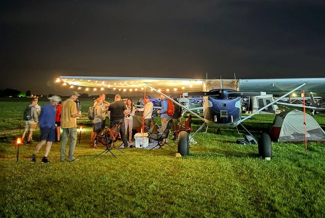The right gear helps to create the perfect underwing soirée at EAA AirVenture in July at Oshkosh, Wisconsin.